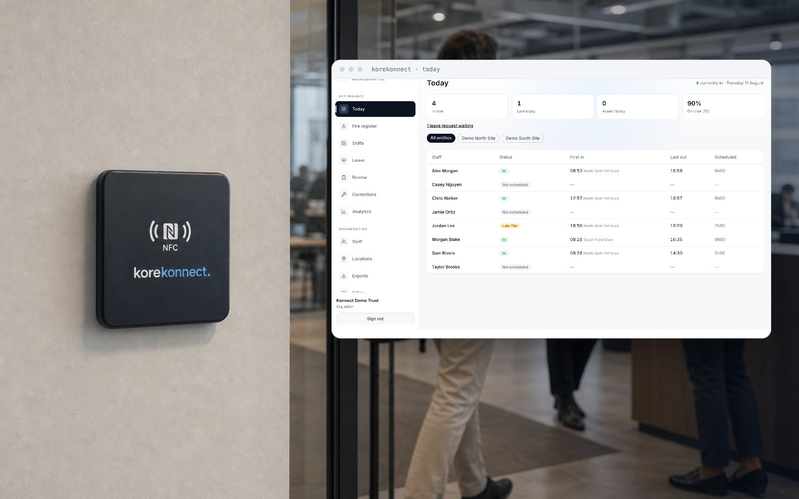 KoreKonnect website
