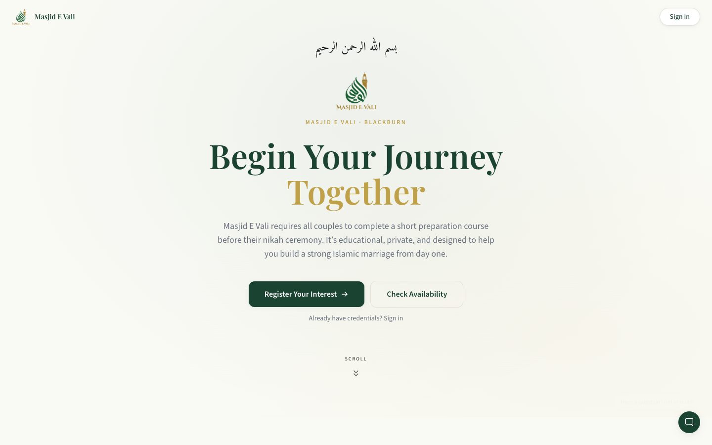 Nikah Portal website